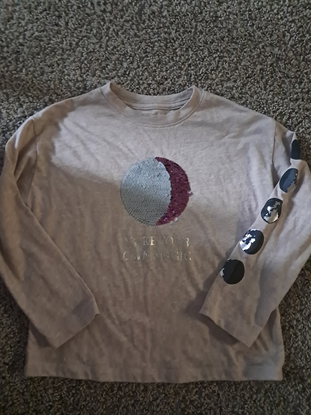 wonder nation gray crewneck top